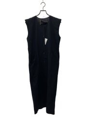画像：ノースリーブワンピース/--/ウール/BLK/無地