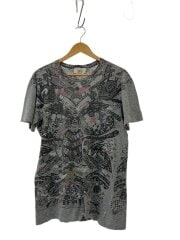 画像：Tシャツ/S/コットン/GRY/総柄