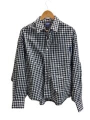 画像：長袖シャツ/XL/コットン/BLK/チェック