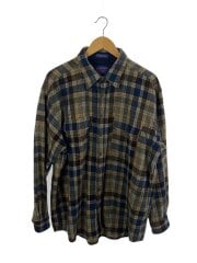 画像：ネルシャツ/XL/ウール/NVY/オンブレCK