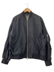 画像：23AW/水溶性ボンディングMA-1/ダメージ加工/M/ナイロン/BLK/23406TS-DS