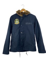 画像：N-1/デッキジャケット/L/コットン/NVY/20521-8804