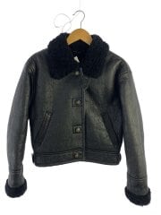 画像：B-3/ムートンジャケット/--/レザー/BLK