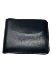 画像：2つ折り財布/レザー/BLK/メンズ//