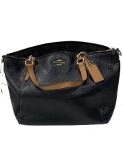 画像：ショルダーバッグ/レザー/BLK/無地/F38986