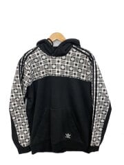 画像：パーカー/XL/コットン/BLK/総柄/IC8776