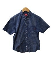 画像：13SS/Asid Shirt/半袖シャツ/M/コットン/NVY/襟汚れ有