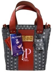 画像：栃木レザー×KU-ZEN×麻の葉/トートバッグ/レザー/BLK/KU-ZEN021