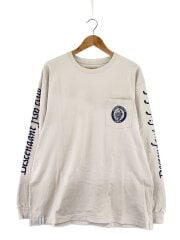 画像：長袖Tシャツ/3/コットン/WHT/無地//