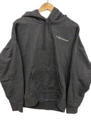画像：ワンポイントロゴプルオーバーパーカー/L/コットン/GRY