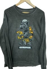 画像：長袖Tシャツ/M/コットン/GRY/プリント/NH.TEE LS-17