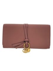 画像：長財布/レザー/PNK/レディース