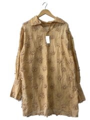 画像：長袖ブラウス/FREE/コットン/BEG/CC-2005/3D embroidery long blouse//