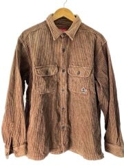 画像：長袖シャツ/L/コットン/BRW