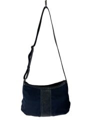 画像：ショルダーバッグ/コットン/NVY/無地