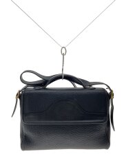 画像：ショルダーバッグ/レザー/BLK/無地