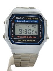 画像：クォーツ腕時計/デジタル/ステンレス/BLK/SLV/A168