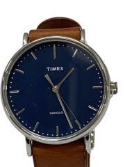 画像：クォーツ腕時計/アナログ/レザー/NVY/BRW/TW2P97800