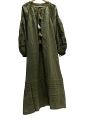 画像：Poppy DRESS/FREE/リネン/GRN/26-040-510-0017-1-0