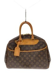 画像：2)ボーリング・ヴァニティ(ドーヴィル)_モノグラム・キャンバス/PVC/BRW