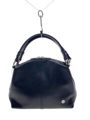 画像：2wayダブルハンドルジップハンドバッグ/フェイクレザー/BLK/無地/7245-80803