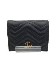 画像：ダブルG カードケース (コイン＆紙幣入れ付き）/レザー/BLK/レディース