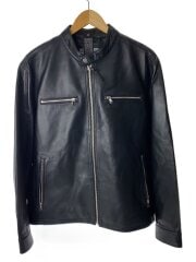 画像：レザージャケット・ブルゾン/XL/羊革/BLK/無地/MC57748