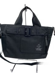 画像：ATAO GOLF/トレンチコートライン/2wayショルダートートバッグ/コットン/BLK