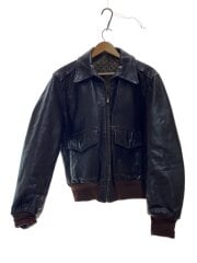 画像：レザージャケット・ブルゾン/--/レザー/BRW