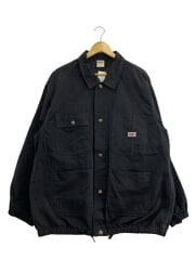 画像：ドローコード/カバーオール/L/コットン/BLK/203-1529//
