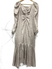 画像：長袖ワンピース/M/ポリエステル/CRM/総柄/1233305094