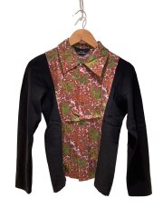 画像：長袖シャツ/--/レーヨン/BLK/総柄/TB-080090