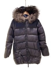 画像：左腕穴空き/コート/40/ポリエステル/ブラック/無地/D.037.00