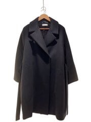 画像：コート/--/ウール/ブラック/無地