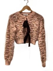 画像：カーディガン(厚手)/one/ポリエステル/PNK/総柄/LWND251042