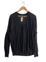 画像：25SS/コットン Vネックカーディガン/3/コットン/BLK/B01-06002//