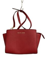 画像：ショルダーバッグ/レザー/RED/無地/OA-1808