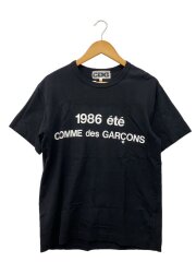 画像：Tシャツ/L/ウール/BLK/無地