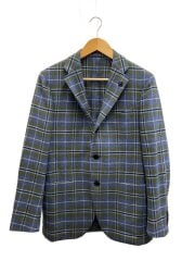 画像：テーラードジャケット/48/--/BLU/チェック