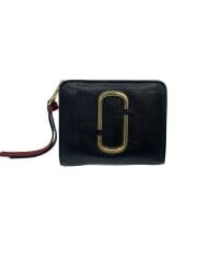 画像：2つ折り財布/レザー/BLK/レディース