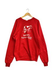 画像：ラグランスウェット/XXL/ポリ/コットン/RED/酪農/牛//