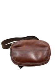 画像：ショルダーバッグ/レザー/BRW/無地