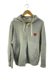 画像：ジップパーカー/L/コットン/GRY/AZ-T168