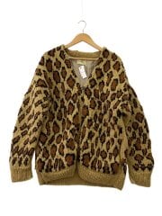 画像：カーディガン(厚手)/--/ウール/BRW/レオパード