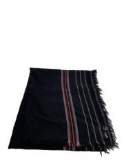 画像：ストール/ウール/BLK/ストライプ/メンズ/HD-L06-138