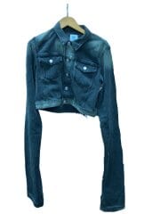 画像：DENIM JACKET/ジャケット/L/コットン/GRN/無地/3S5RJC029D01