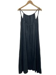 画像：LINEN CANVAS CAMISOLE DRESS/S/リネン/BLK/1626-299-3798