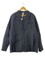 画像：23SS/SLITTED BUSINESSMAN/M/リネン/BLK/ストライプ/2301SK13//