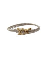 画像：ブレスレット/レザー/ホワイト/レディース/M8529Z/ブレスレット・LV・ブルーム