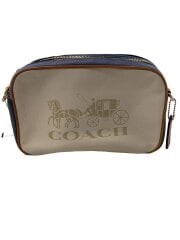 画像：ジェスクロスボディ_ホース・アンド・キャリッジ_カラーブロック_ネイビーレザー/ベージュ